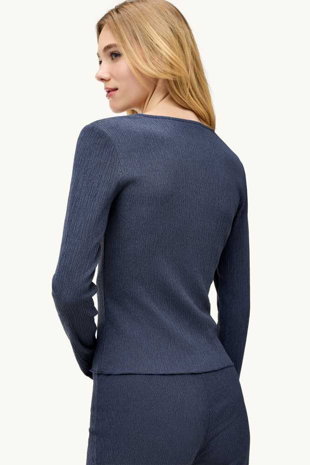 Damen - Langarmshirt - Regular Fit - dunkelblau