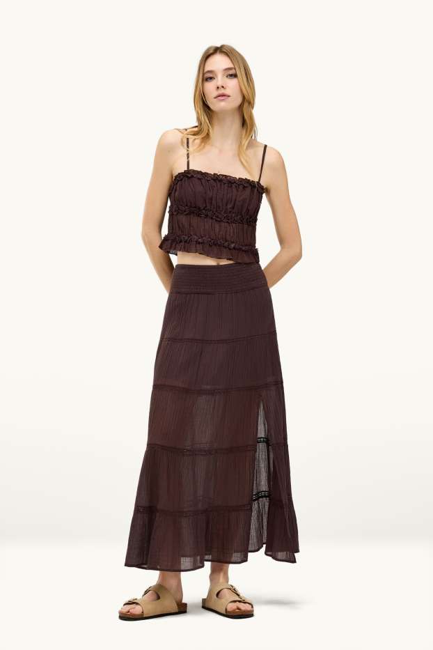 Damen - Rock - braun