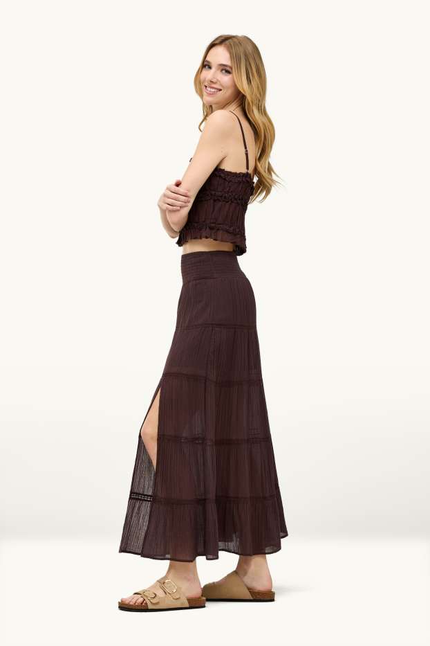 Damen - Rock - braun