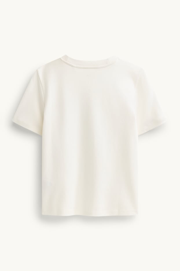 Damen - T-Shirt - Regular Fit - weiß