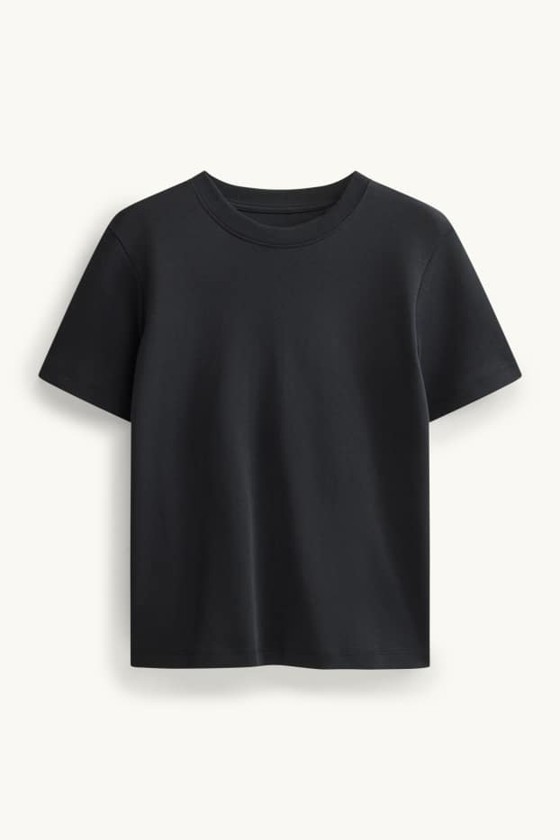 Damen - T-Shirt - Regular Fit - schwarz