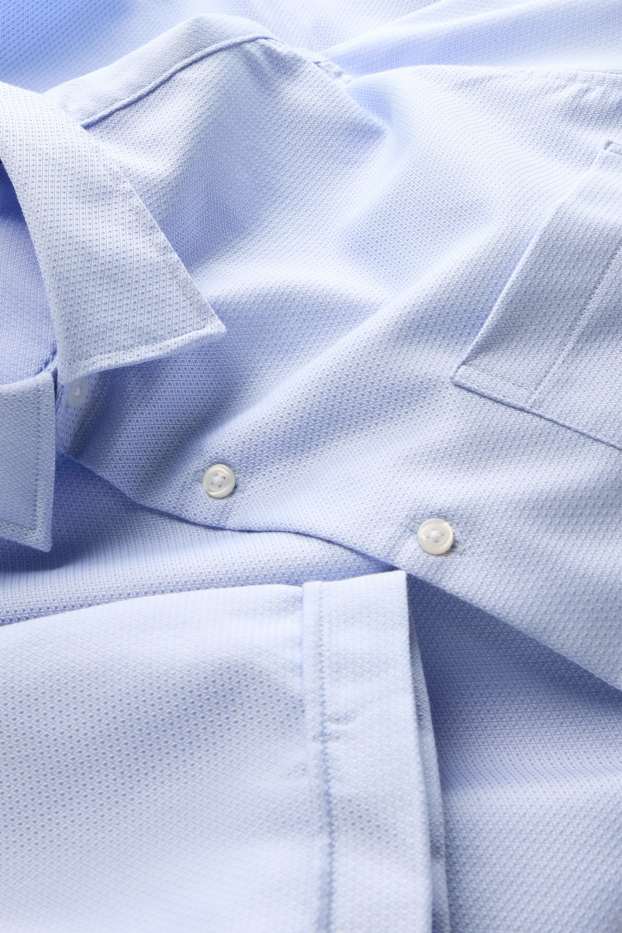 Herren - Businesshemd - Regular Fit - Kent - strukturiert - hellblau