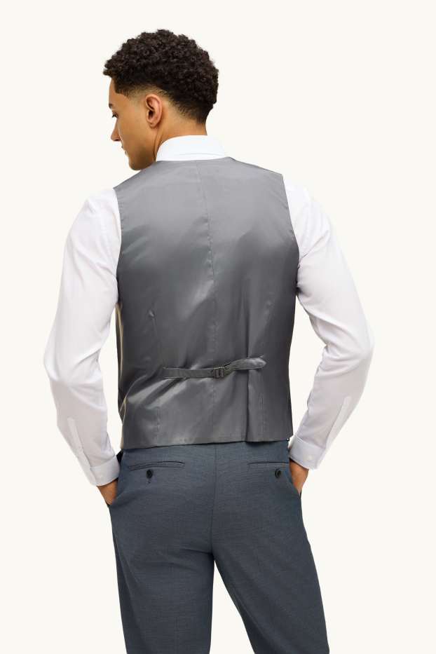 Men - Mix &match suit waistcoat - regular fit - blue / gray
