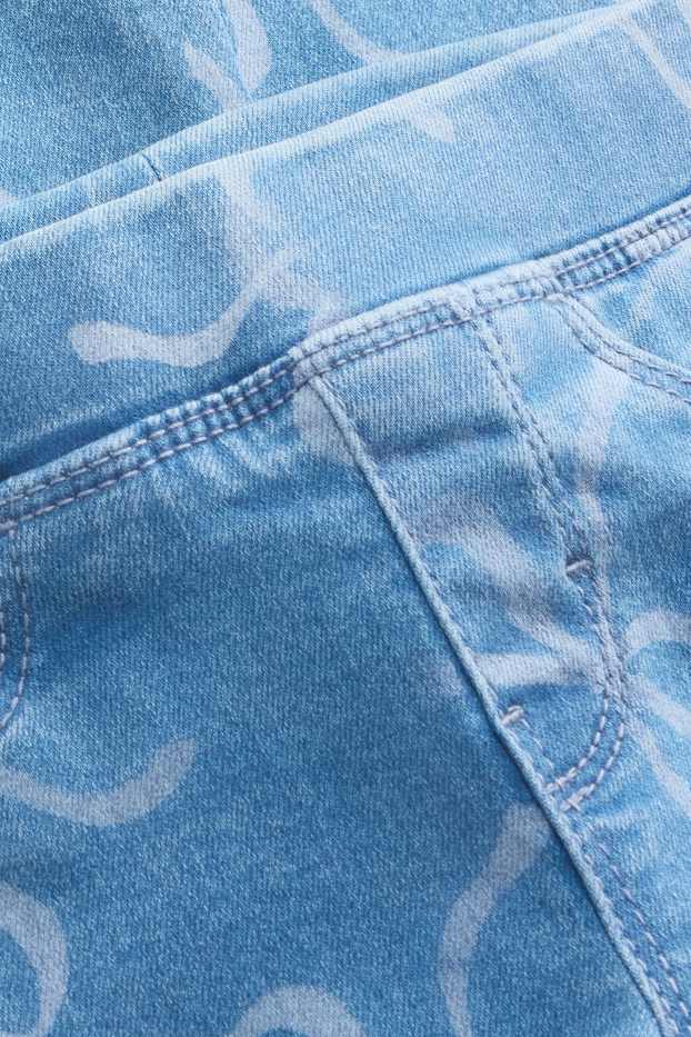 Kinderen: meisjes - Strik - flared jegging - jeansblauw