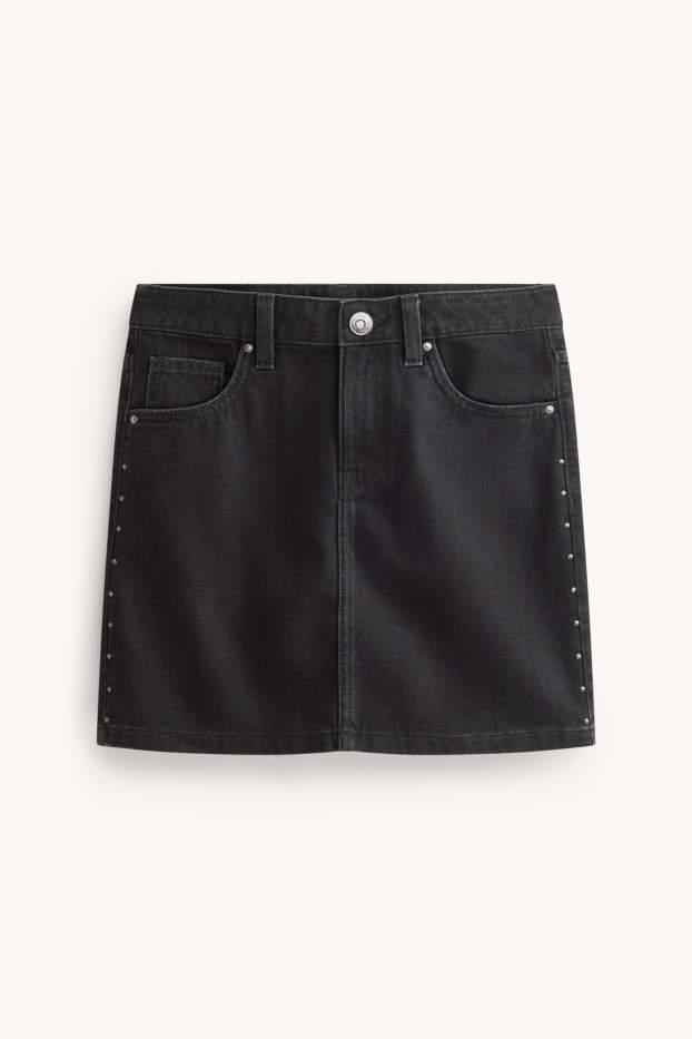 Kinder Mädchen - Jeansrock - dunkeljeansgrau