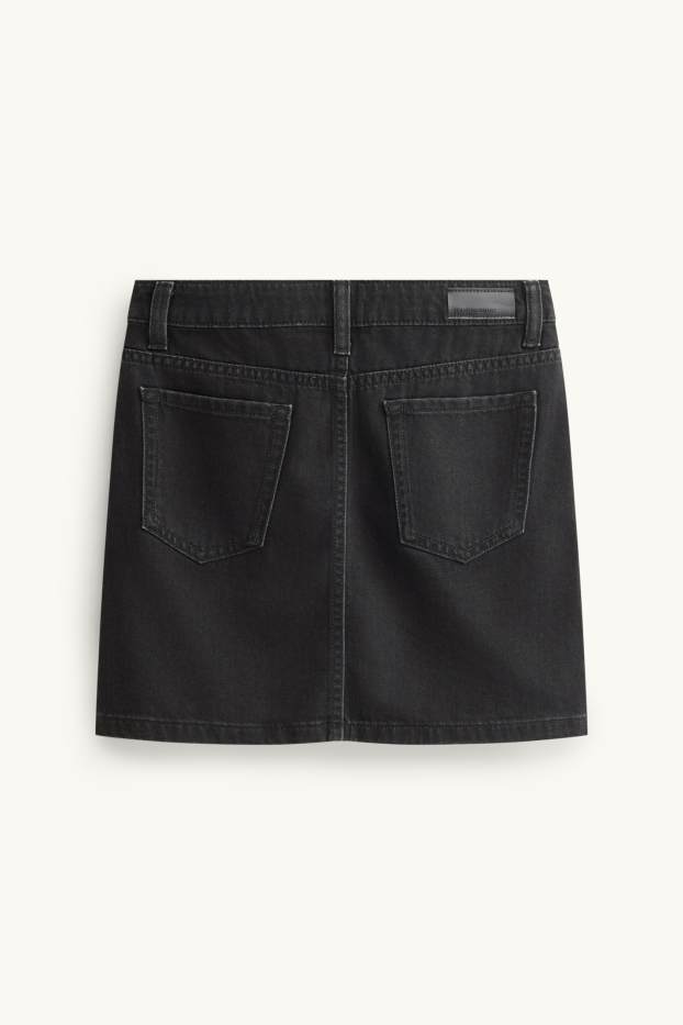 Kinder Mädchen - Jeansrock - dunkeljeansgrau