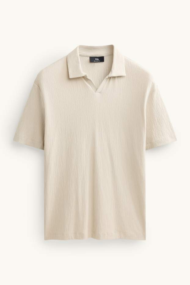 Heren - Poloshirt - beige