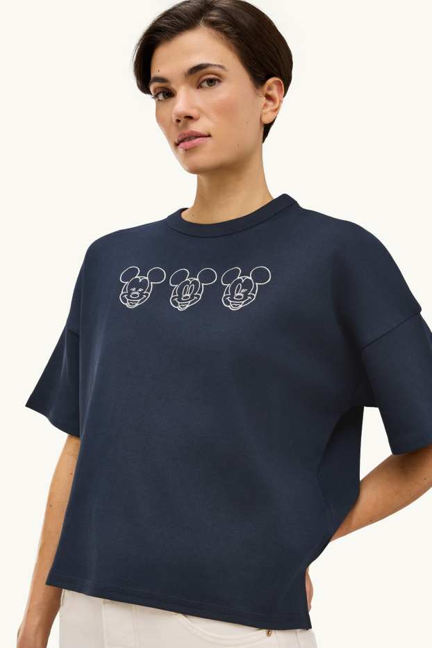 Femmes - T-shirt - Oversize - Mickey Mouse - bleu foncé