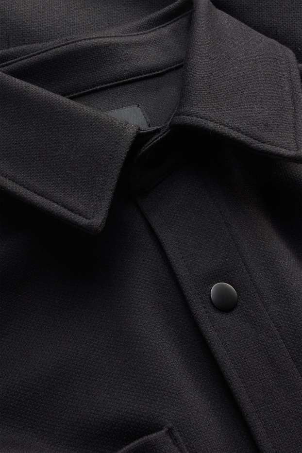 Home - Camisa - relaxed fit - Kent - texturada - negre