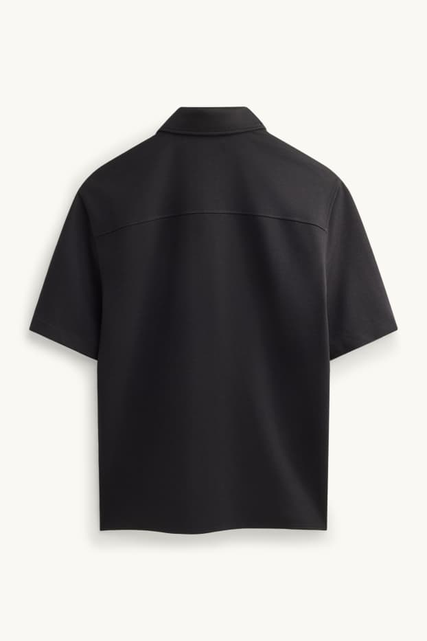Home - Camisa - relaxed fit - Kent - texturada - negre