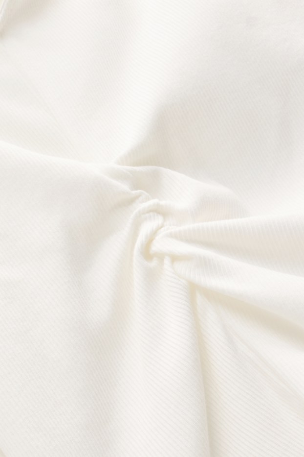Femmes - Haut - finition côtelée - blanc