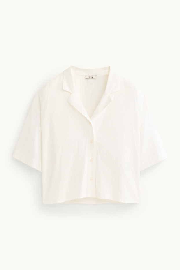 Damen - Hemdbluse - weiß