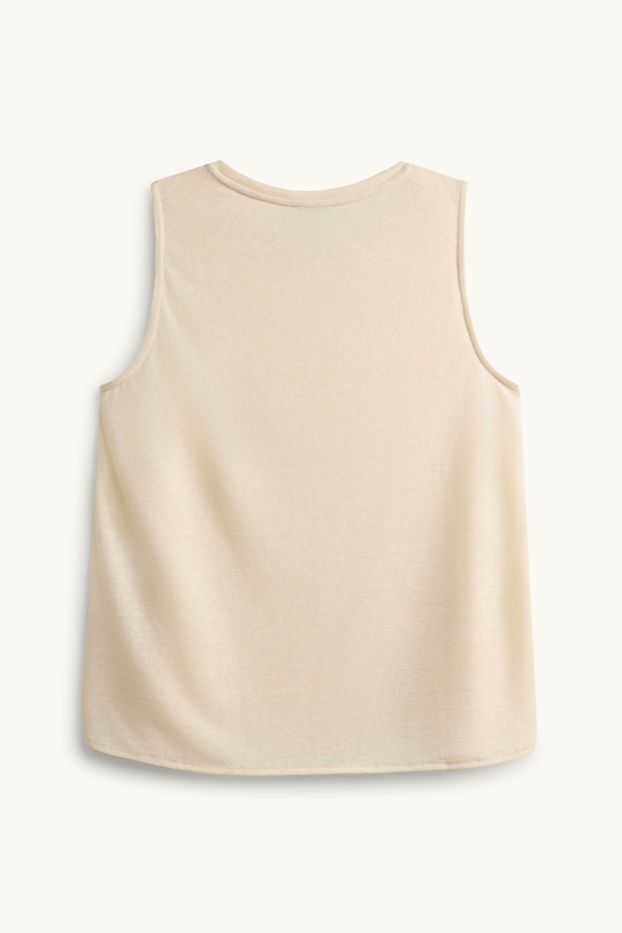 Damen - Top - cremefarben