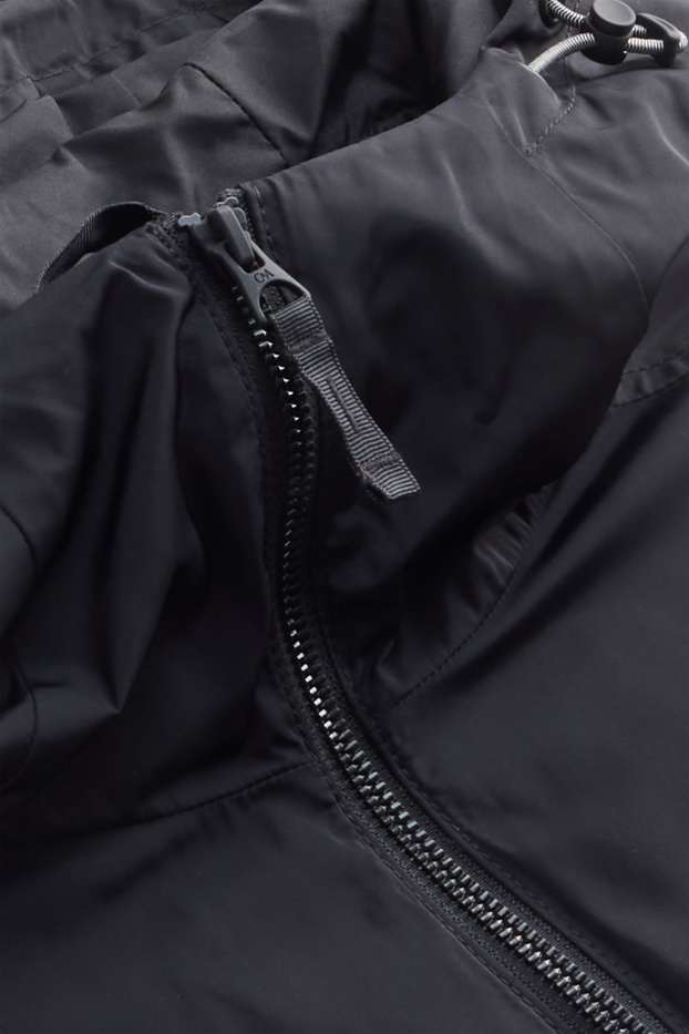Herren - Jacke mit Kapuze - wasserabweisend - schwarz