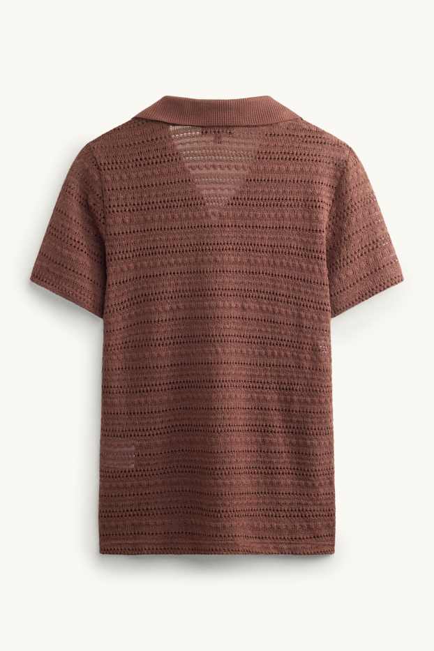 Damen - Poloshirt - Regular Fit  - braun