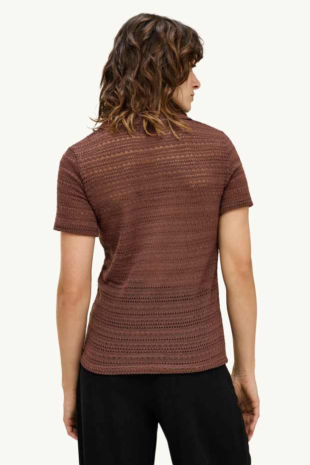 Damen - Poloshirt - Regular Fit  - braun