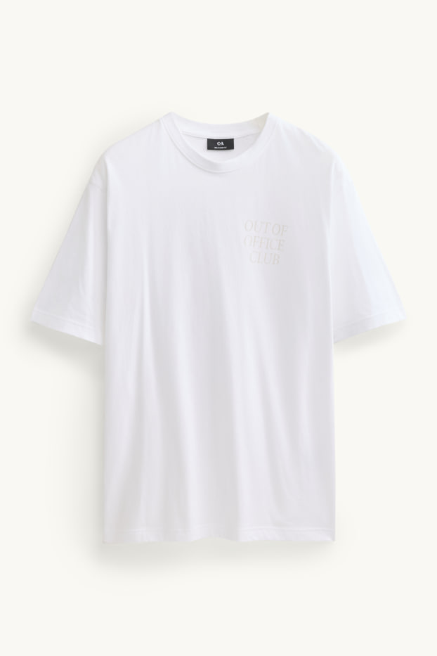 Herren - T-Shirt - Relaxed Fit - weiss