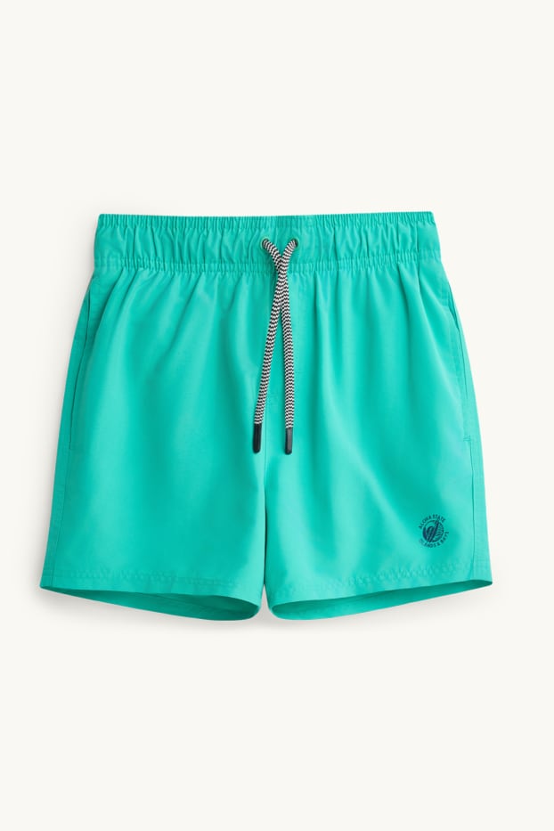 Bambini - Tavola da surf - costume boxer - verde