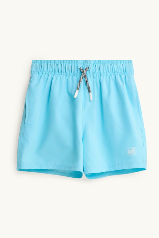 Bambini - Tavola da surf - costume boxer - azzurro