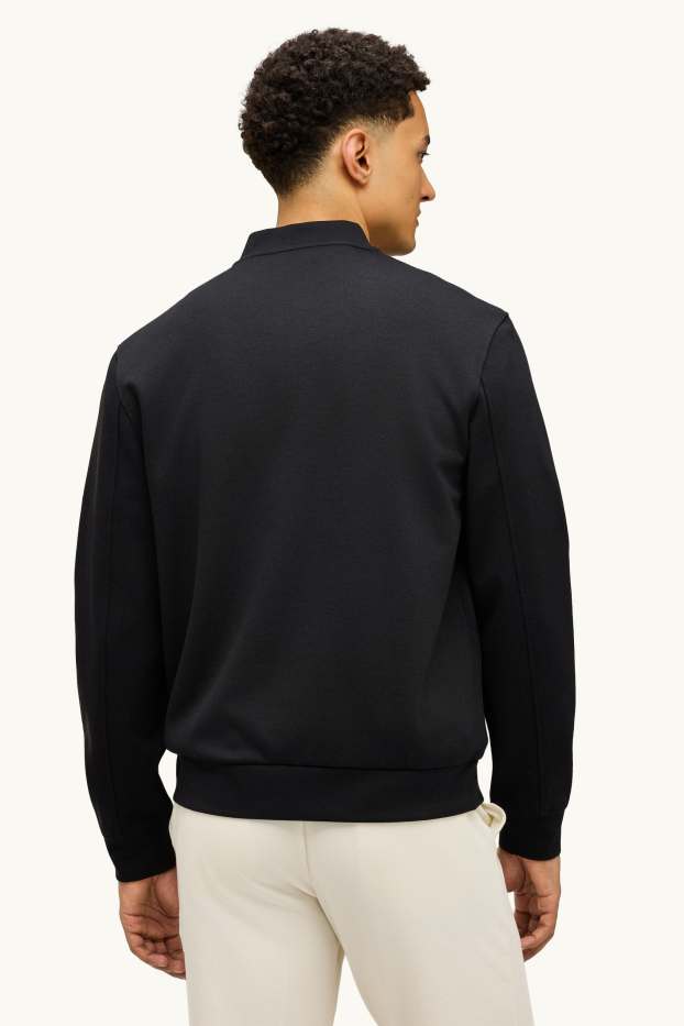 Men - Zip-through sweatshirt - black