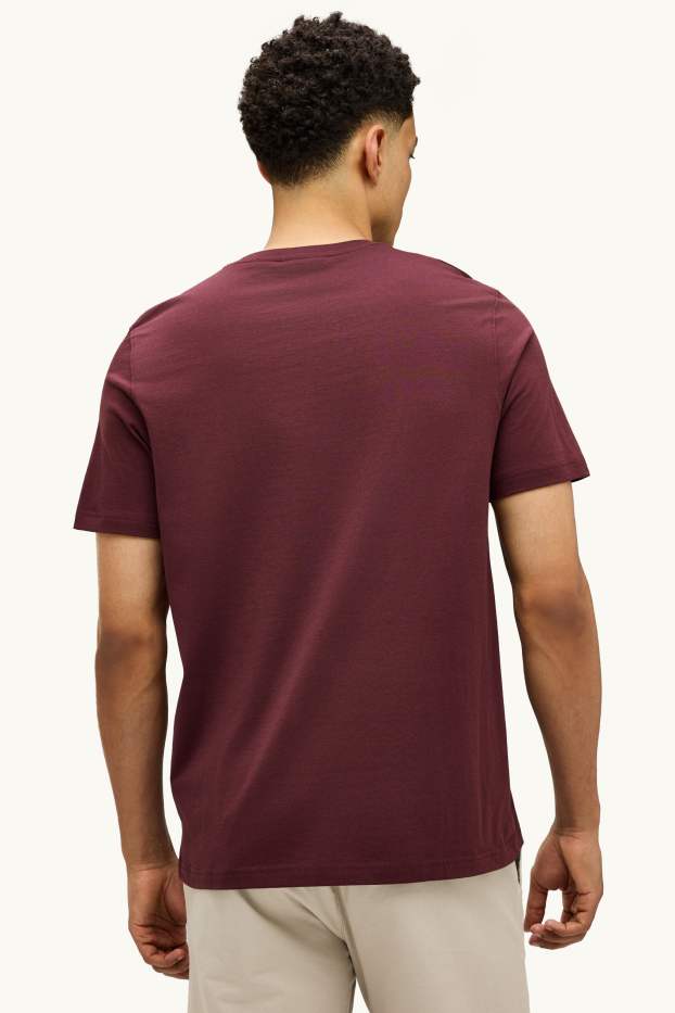 Pánské - Tričko - regular fit - bordeaux