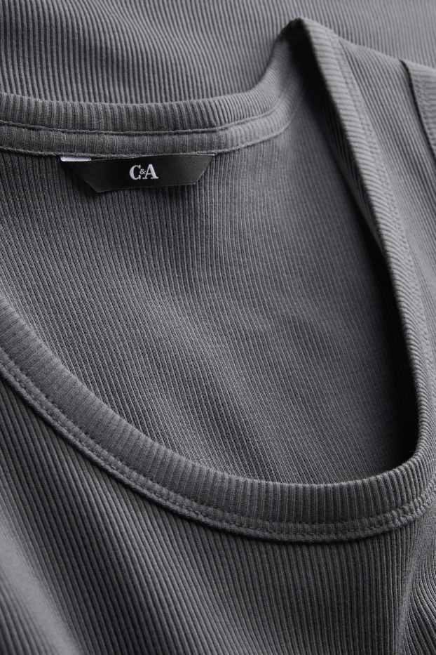 Herren - Tank Top - gerippt - schwarz