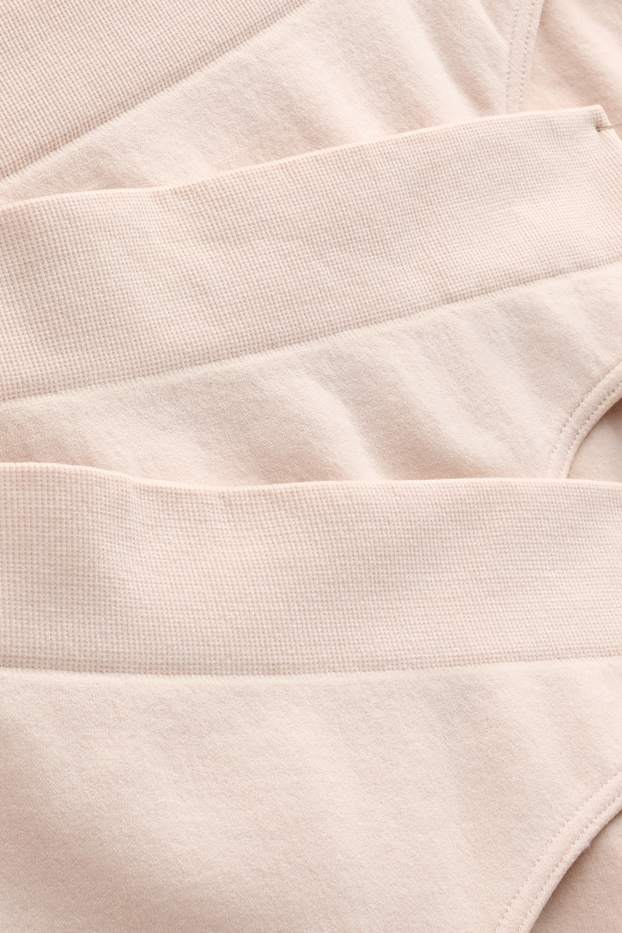 Damen - Multipack 3er - Slip - seamless - beige