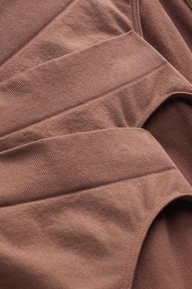 Damen - Multipack 3er - Slip - seamless - braun