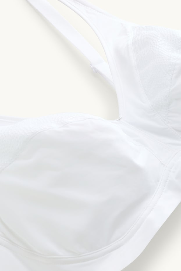 Damen - BH ohne Bügel - unwattiert - weiß