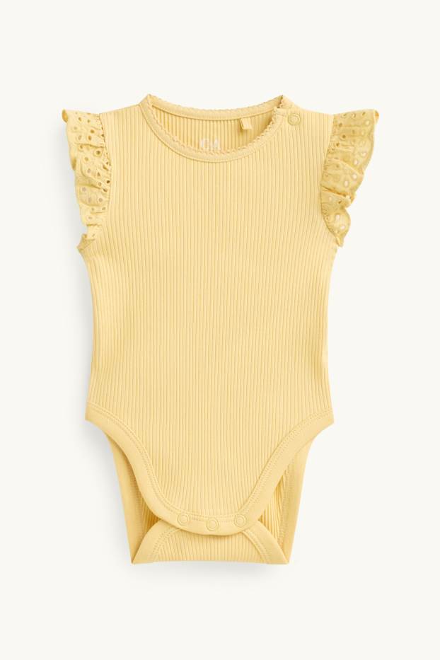 Baby Girls - Lemons and flowers - baby outfit - 3 piece - yellow