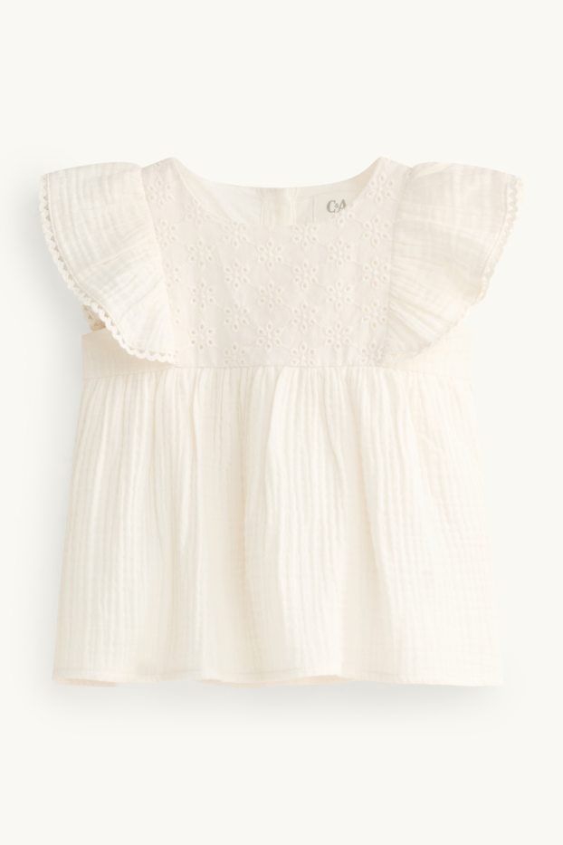 Baby Mädchen - Baby-Outfit - 2 teilig - weiß