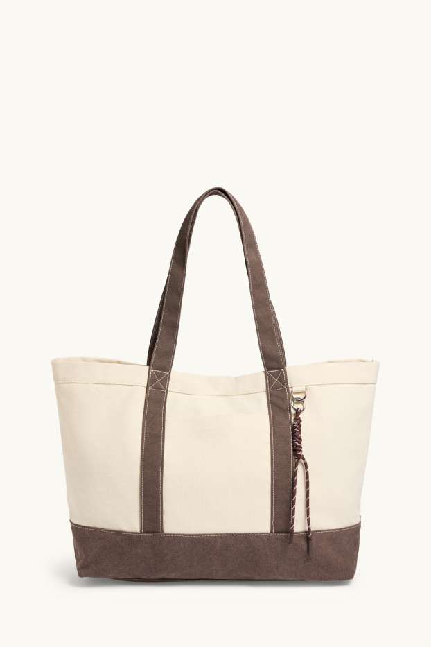 Damen - Großer Shopper - braun / beige