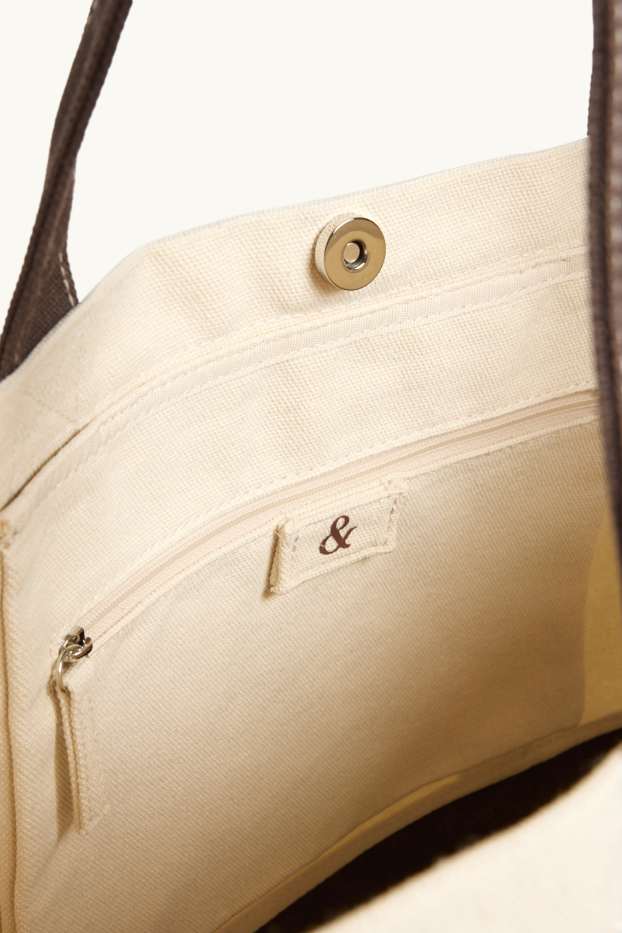 Damen - Großer Shopper - braun / beige