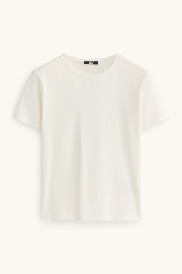 Dames - T-shirt - slim fit - wit