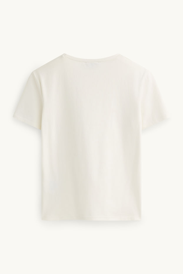 Dames - T-shirt - slim fit - wit