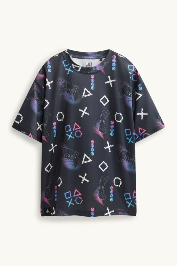 Kinder Buben - PlayStation - Kurzarmshirt - schwarz