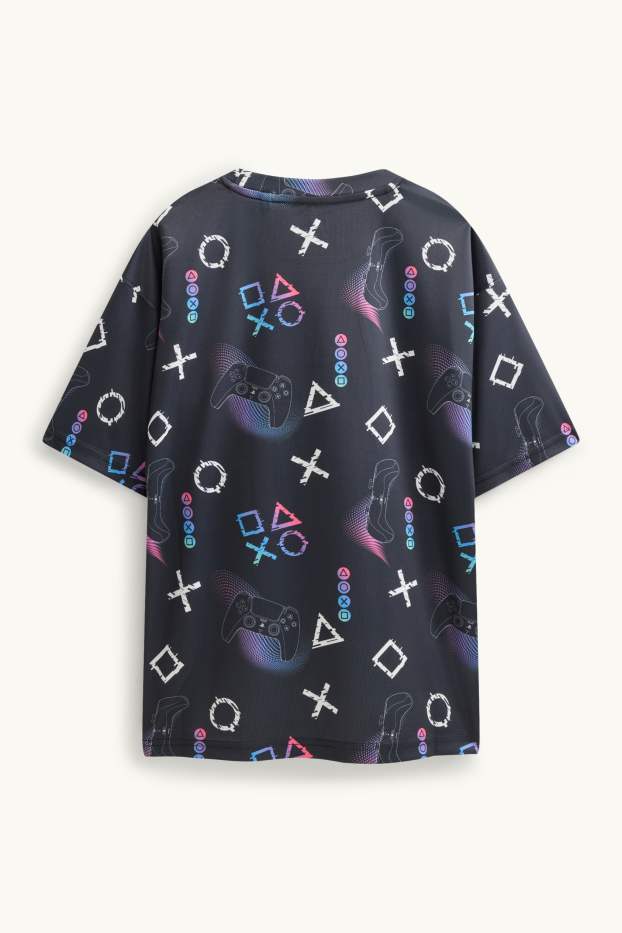 Kinder Buben - PlayStation - Kurzarmshirt - schwarz