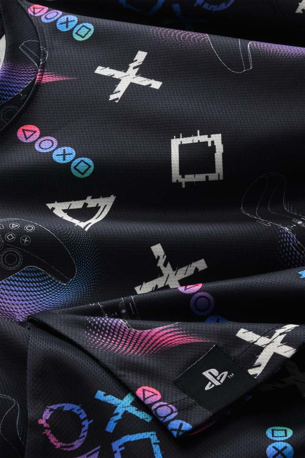 Kinder Buben - PlayStation - Kurzarmshirt - schwarz