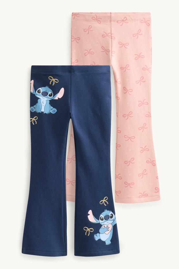 Enfants filles - Lot de 2 - Lilo et Stitch - flared leggings - rose / bleu