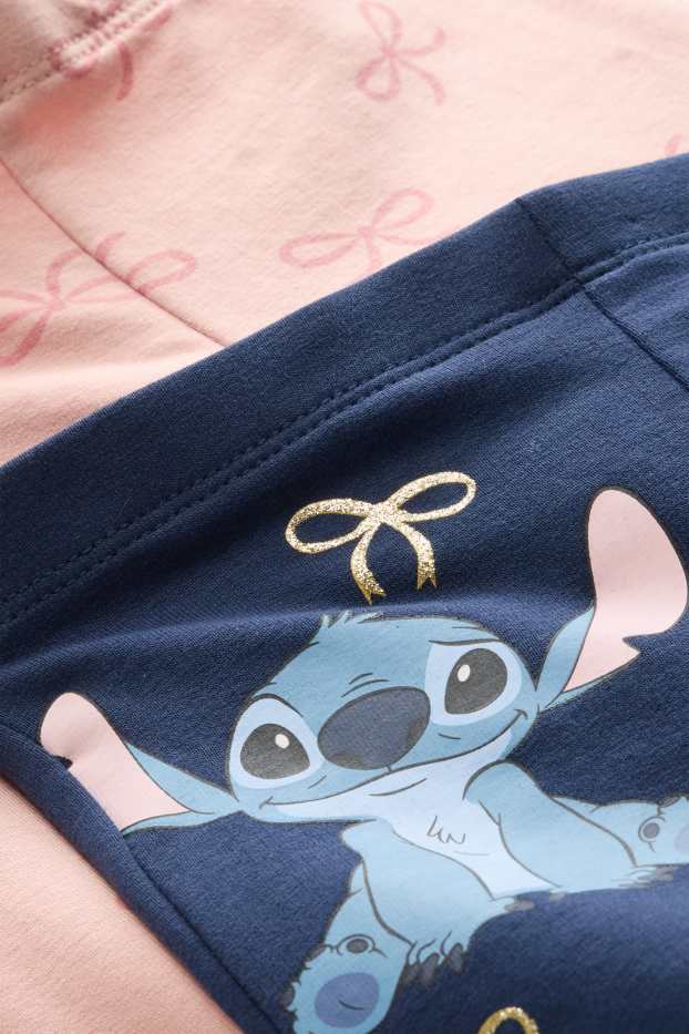 Enfants filles - Lot de 2 - Lilo et Stitch - flared leggings - rose / bleu
