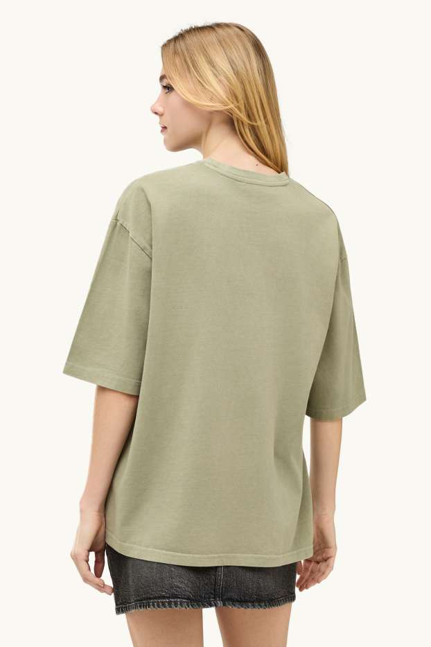Damen - T-Shirt - Oversized - khaki