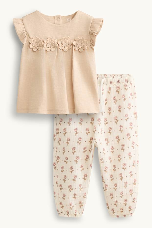 Miminka - dívky - Outfit pro miminka - béžová