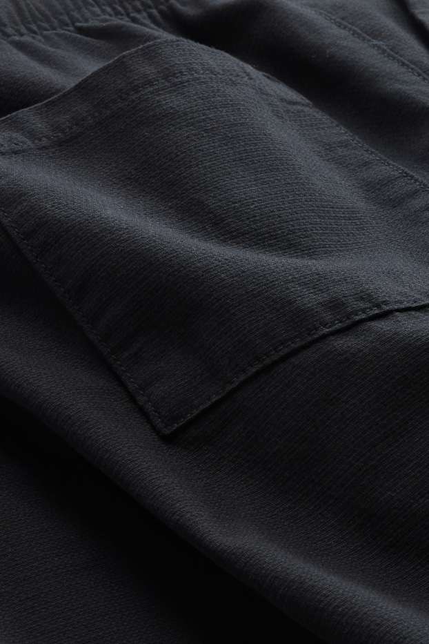 Kinder Buben - Cargohose - schwarz