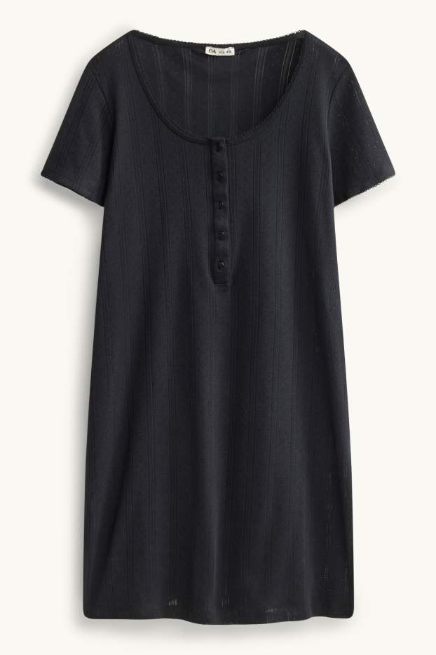 Dames - Voedingsnachthemd - zwart