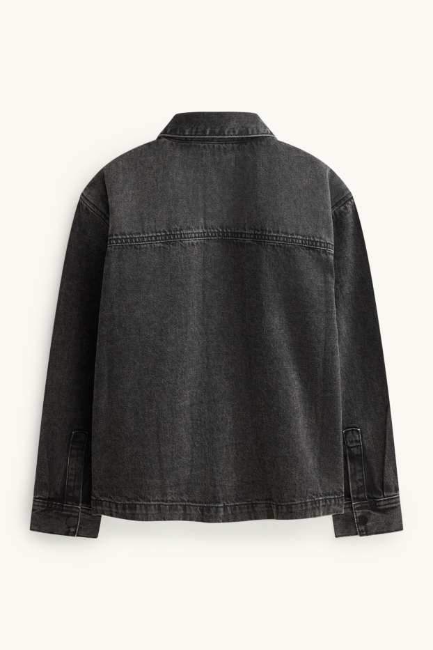 Kinderen: jongens - Spijkerblouse - jeansdonkergrijs