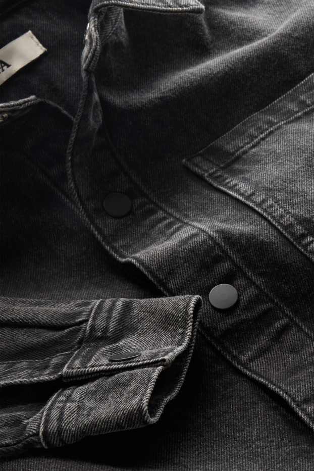 Kinderen: jongens - Spijkerblouse - jeansdonkergrijs