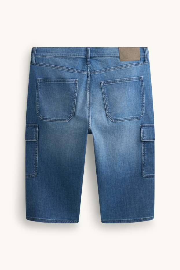 Uomo - Bermuda cargo - jeans blu