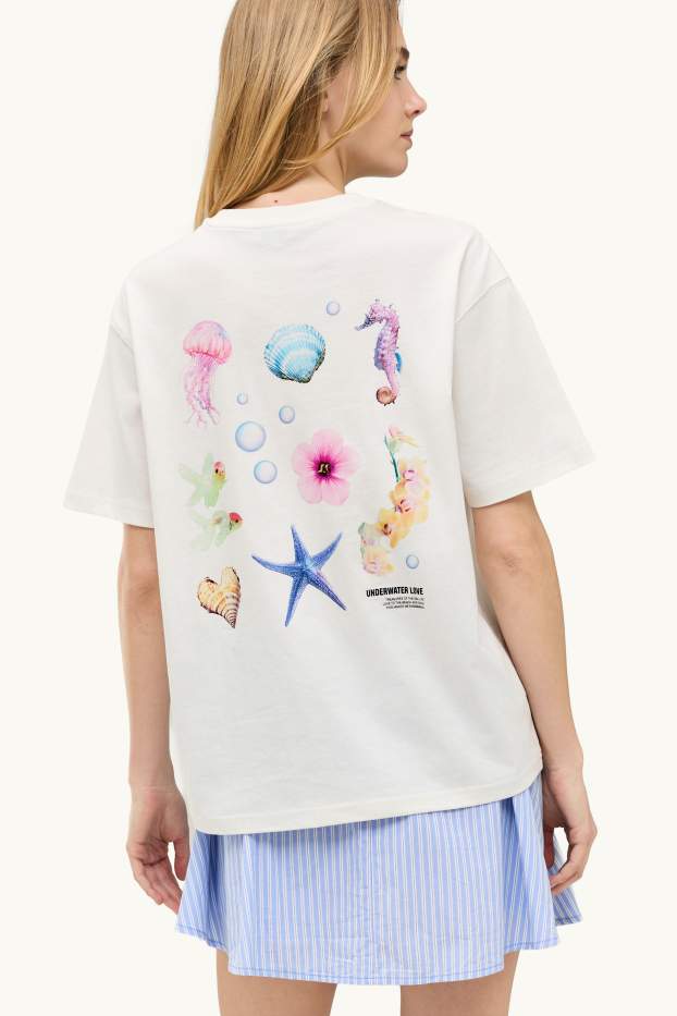 Dona - Samarreta de màniga curta - relaxed fit - blanc