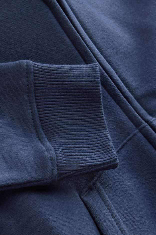 Kinder Buben - Sweatjacke mit Kapuze - dunkelblau