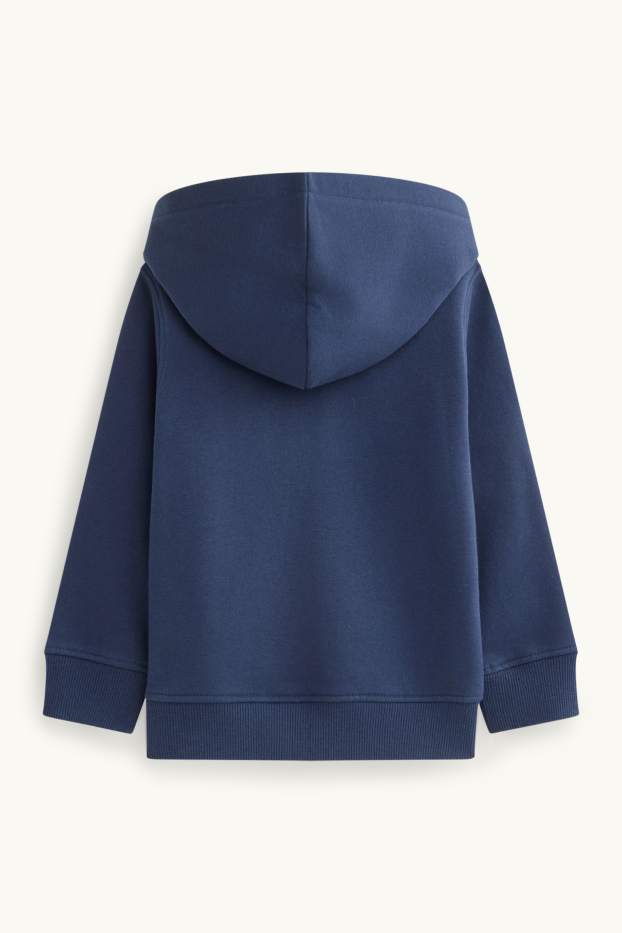 Kinder Buben - Sweatjacke mit Kapuze - dunkelblau